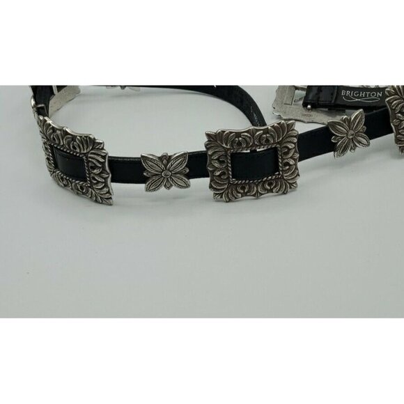 Brighton Black Small Medallion CONCHO Belt  Cowgirl Southwest Old West main image 4